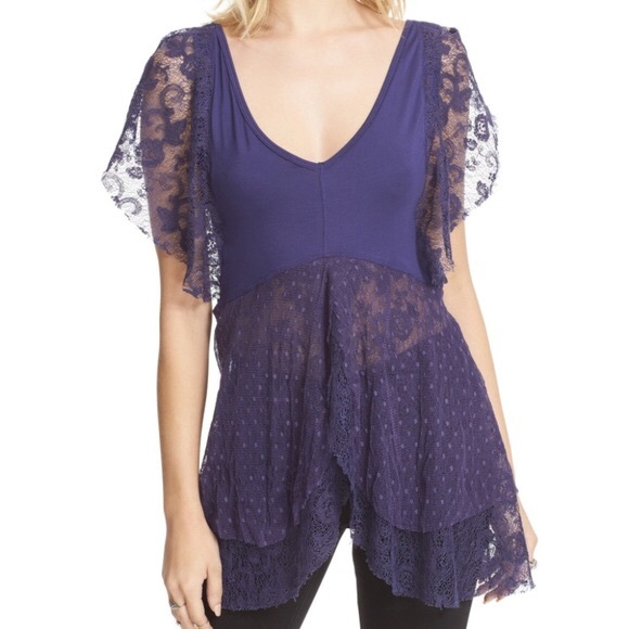 Free People Tops - [Free People] Heatherton Lace Top